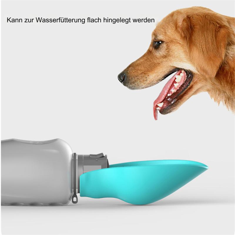 800 ml Hunde-Trinkflasche - Tragbar, hohe Kapazität, auslaufsicher