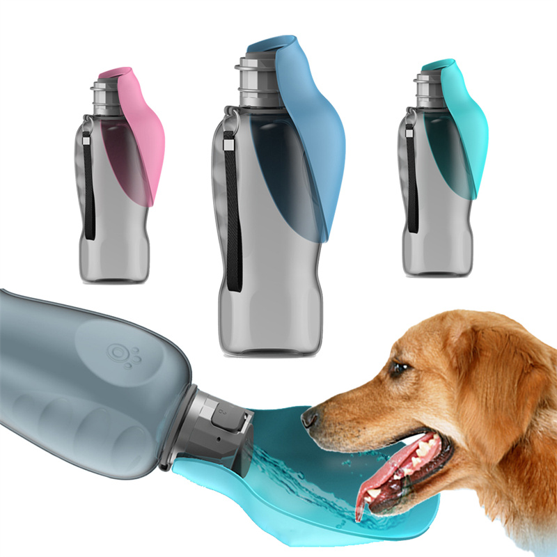 800 ml Hunde-Trinkflasche - Tragbar, hohe Kapazität, auslaufsicher